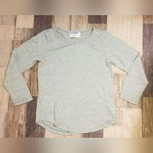 old navy 6-7 girls soft green long sleeve top